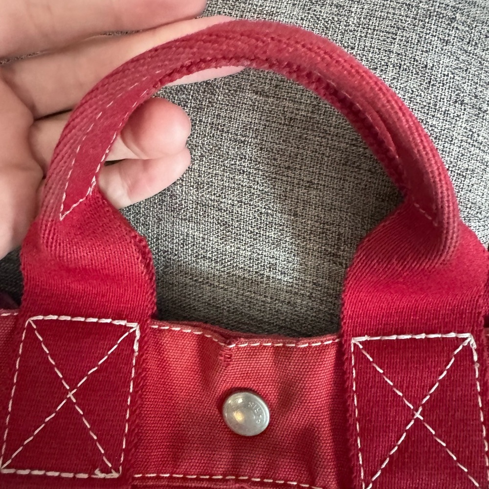 Hermès Paris Vintage Canvas Tote – Red | Rare Early Style - Picture 8 of 16